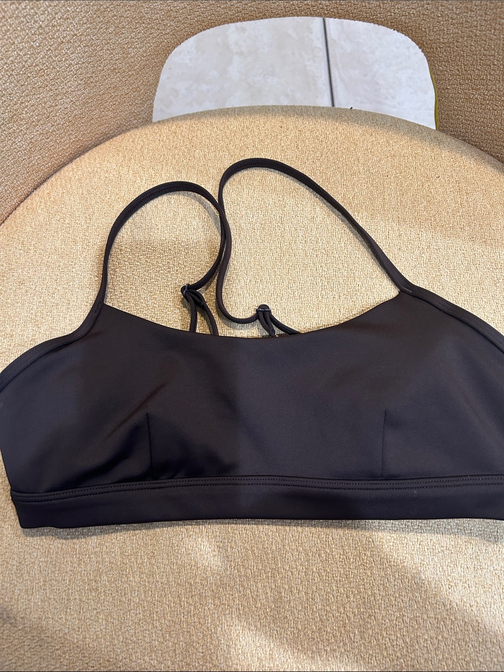 ALO Yoga Black Minimalist Strappy Sports Bralette